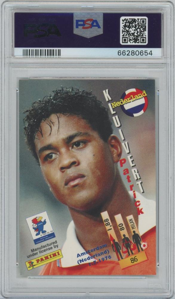 1998 PANINI FIFA World Cup France #86 Patrick Kluivert Netherlands trading card graded PSA9 mint