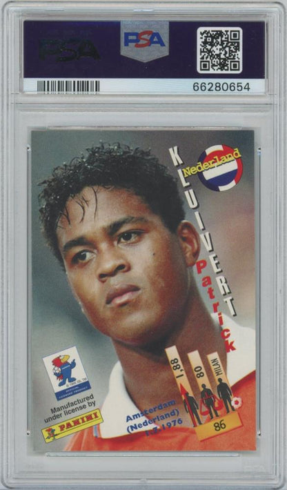 1998 PANINI FIFA World Cup France #86 Patrick Kluivert Netherlands trading card graded PSA9 mint