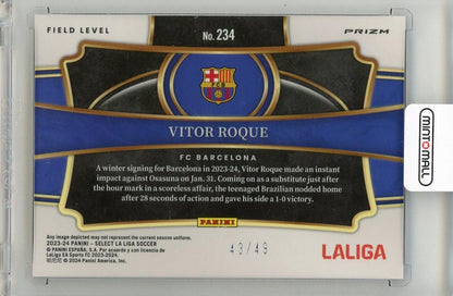 2023-24 PANINI Select La Liga Vitor Roque Orange #23443/49 FC Barcelona