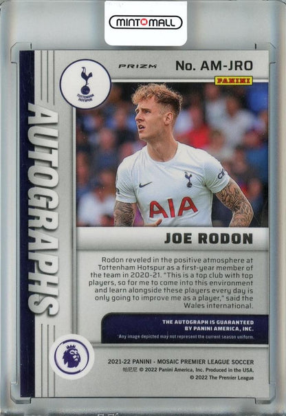 2021-22 Panini Mosaic Premier League Soccer Joe Rodon Autographs Mosaic/RC/#AM-JRO Tottenham Hotspur