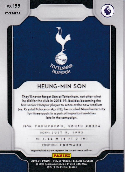 2019-20 Panini Prizm Premier League Tottenham Hotspur Heung-Min Son Base Breakaway Prizm parallel card
