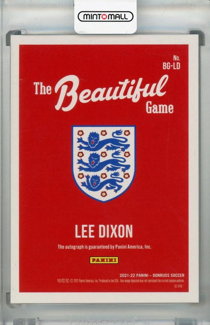 2021-22 Donruss Soccer Road to Qatar England Lee Dixon The Beautiful Game Autographs collectible card