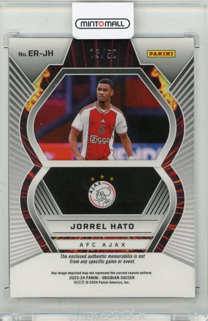 2023-24 PANINI Obsidian Jorrel Hato Eruption Jerseys Electric Etch Purple #3213/50 AFC Ajax