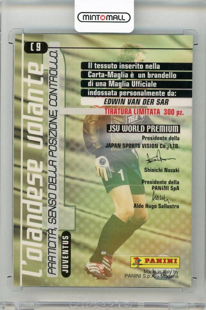2001 PANINI Calcio Cards Premium Edwin Van der Sar Carta Maglia #C9 Juventus