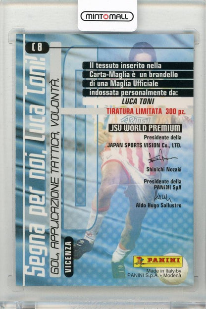 2001 PANINI Calcio Cards Premium Luca Toni Carta Maglia C8 Vicenza