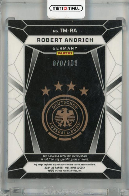 2024-25 Panini Obsidian Robert Andrich Trifecta Material #15 ※裏面汚れあり070/199 Germany