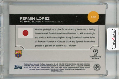 2024-25 Topps UEFA Japan Edition Fermín Lopez Pink Mojo Refractor #162 044/125 FC Barcelona