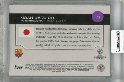 2024-25 Topps UEFA Japan Edition Noah Darvich Blue Mojo Refractor #148 RC03/75 FC Barcelona
