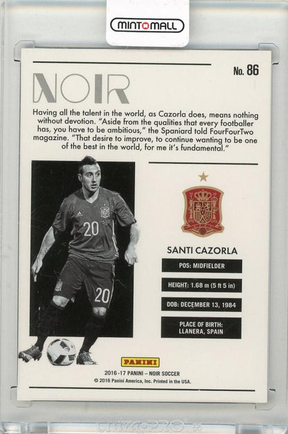 2016-17 PANINI Noir Santi Cazorla Color Gold #8609/10 Spain