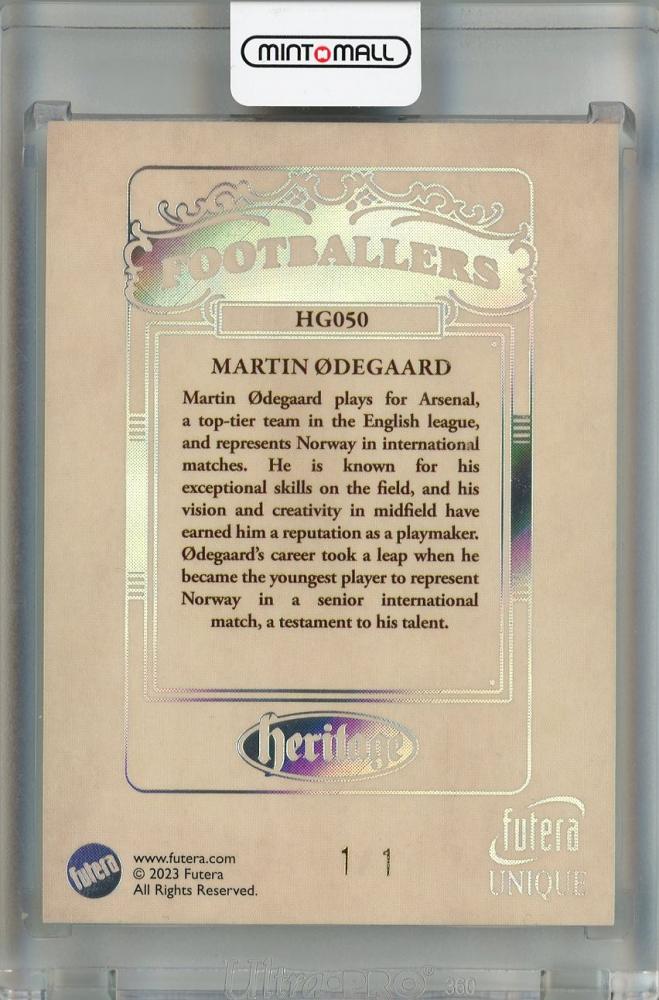 2023-24 Futera Unique World Football Diego Forlan Heritage Rainbow ※Back side notation Martin Udegol player (1of1!) 1/1