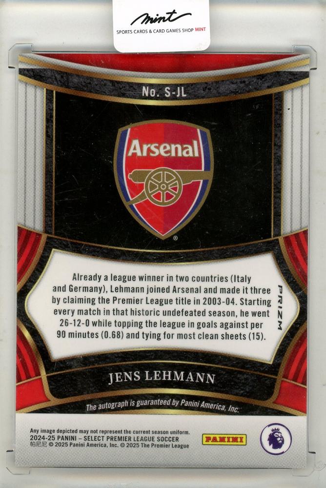 2024-25 Panini Select Premier League Jens Lehmann Autograph