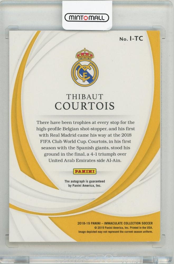 2018-19 PANINI Immaculate Collection Thibaut Courtois Ink Sapphire #5819/25 Real Madrid CF