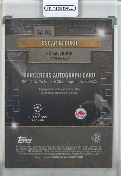 2024-25 Topps Merlin UEFA Club Competitions Oscar Gloukh Sorcerers Autographs #SAOG FC Salzburg
