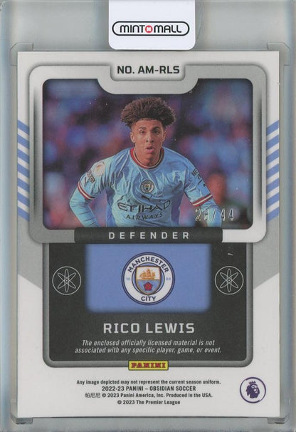 2022-23 Panini Obsidian Rico Lewis Atomic Material Electric Etch Red Pulsar #26 RC28/44 Manchester City