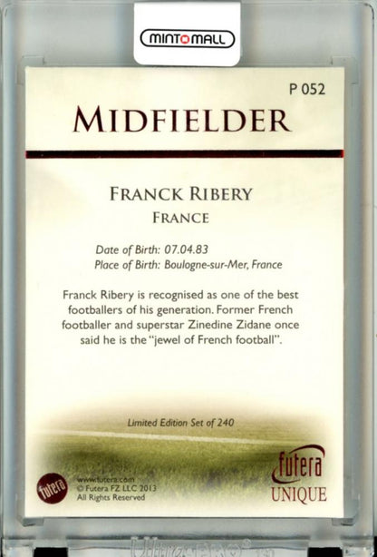 2013 Futera World Football Unique Frank Ribery #P052 Ruby/240 France