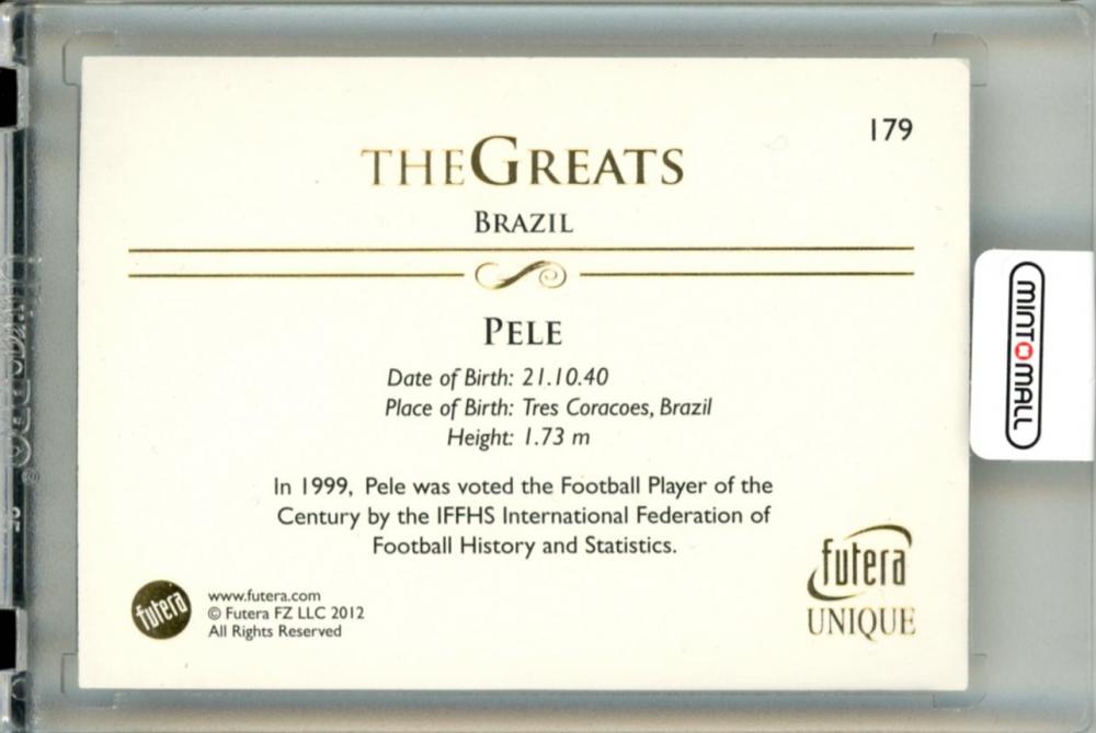 2012 Futera World Football Unique Pele #179 Brazil