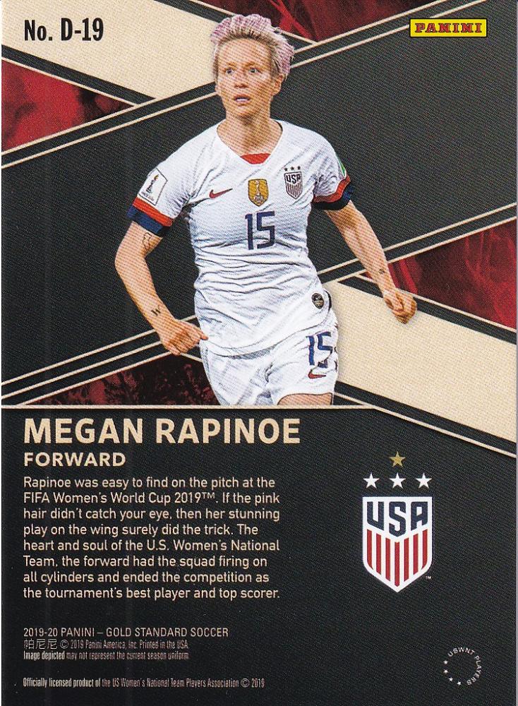 2019-20 Panini Gold Standard Megan Rapinoe Dynamic Fine Parallel card serial 10 out of 29