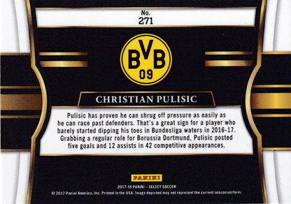 2017-18 Panini Select Borussia Dortmund Christian Pulisic Base Field Level trading card