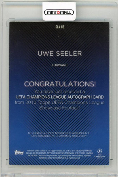 2015-16 Topps UEFA Champions League Showcase Uwe Seeler AutographsCLA-US Hamburger SV