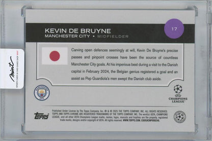 2024-25 TOPPS UEFA Japan Edition Soccer Blue Mojo Refractor #17 / KEVIN De BRUYNE(Manchester City) 30/75