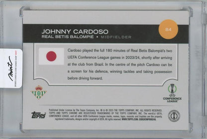 2024-25 TOPPS UEFA Japan Edition Soccer Orange Mojo Refractor #84 / JOHNNY CARDOSO(Real Betis) 05/25