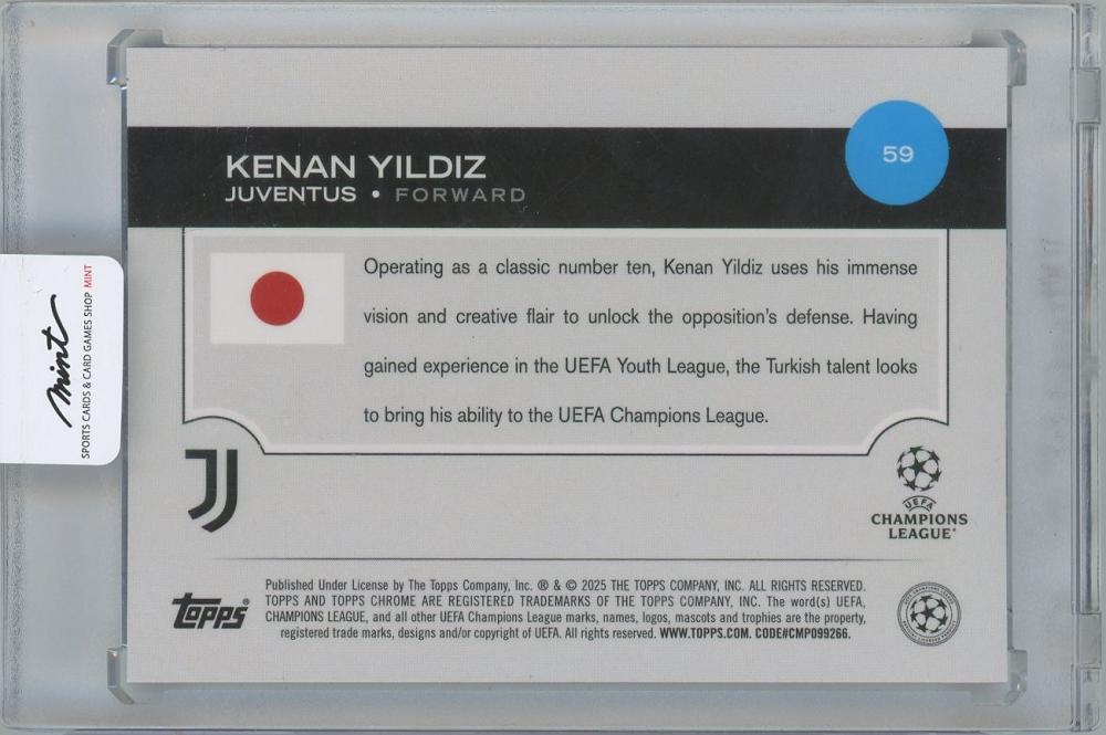 2024-25 TOPPS UEFA Japan Edition Soccer Cherry Blossom Refractor Variations / KENAN YILDIZ(Juventus)