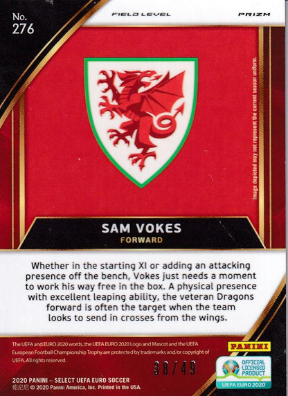 2020 Panini Select UEFA Euro Preview Wales Sam Vokes Base Copper Parallel trading card numbered 38 of 49