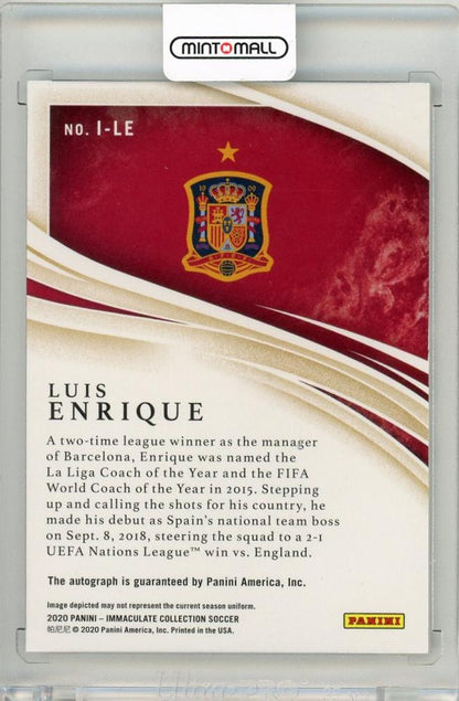 2020 Panini Immaculate Collection Luis Enrique Ink89/99 Spain
