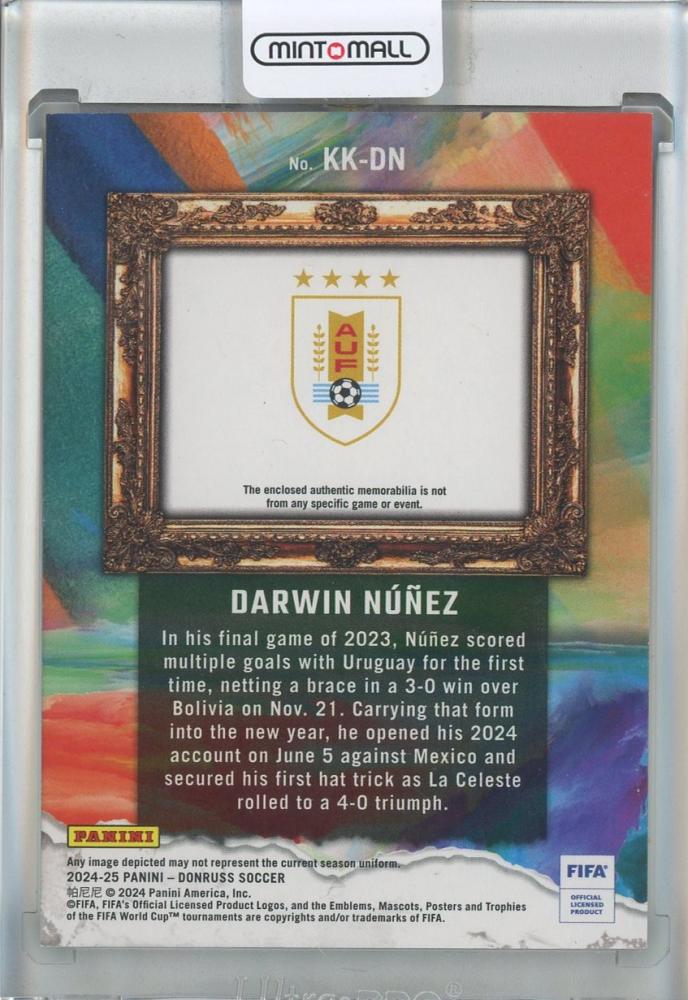 2024-25 Donruss Darwin Nunez Kit Kings #34 Uruguay