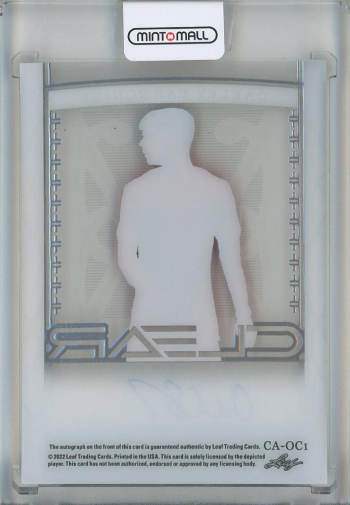 2022 Leaf Trinity Oakley Cannonier Autographs #CAOC1
