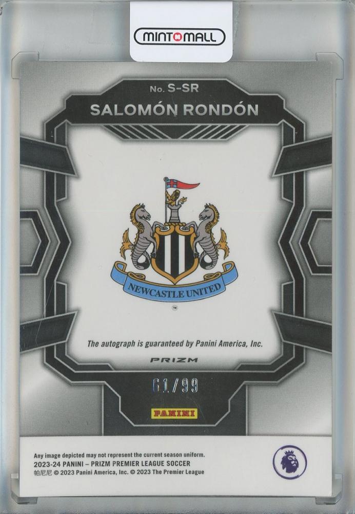 2023-24 Panini Prizm English Premier League Salomon Rondon Signatures Prizms Silver #4261/99 Newcastle United
