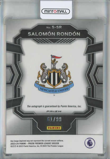 2023-24 Panini Prizm English Premier League Salomon Rondon Signatures Prizms Silver #4261/99 Newcastle United