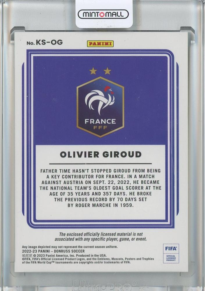 2022-23 Donruss Olivier Giroud Kit Series Materials #25 France