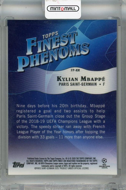2019-20 Finest UEFA Champions League Kylian Mbappe Finest Phenoms #FPKM Paris Saint-Germain