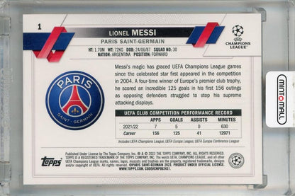 2022-23 Topps UEFA Club Competitions Lionel Messi Base Starball Parallel #1 Perfect Henge Paris Saint-Germain
