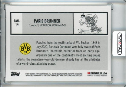 2023-24 Topps Chrome Bundesliga Soccer Paris Brunner RC/1963 Topps/Gold Refractors Parallels/#TAN-1430/50 Borussia Dortmund