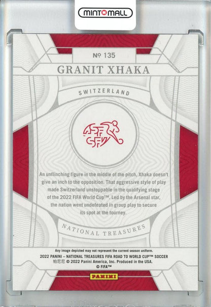 2022 Panini National Treasures Road to the World Cup Granit Xhaka #13552/99 Switzerland