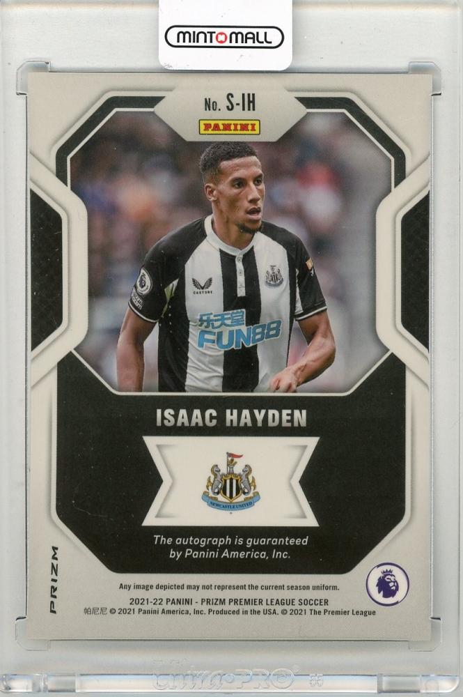 2021-22 PANINI Prizm English Premier League Isaac Hayden Signatures Prizms Choice #28 Newcastle United