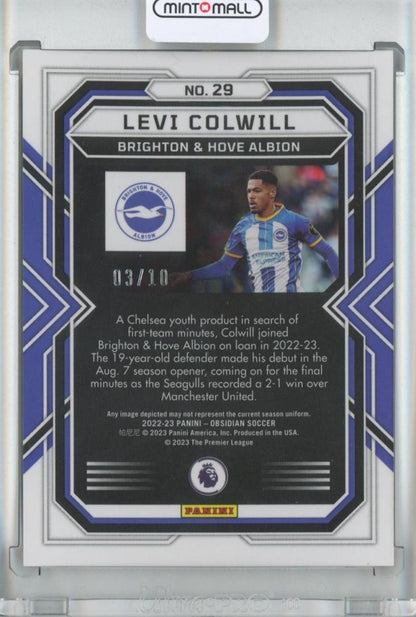 2022-23 Panini Obsidian Soccer Levi Colwill Base Red Flood #29 RC 3/10