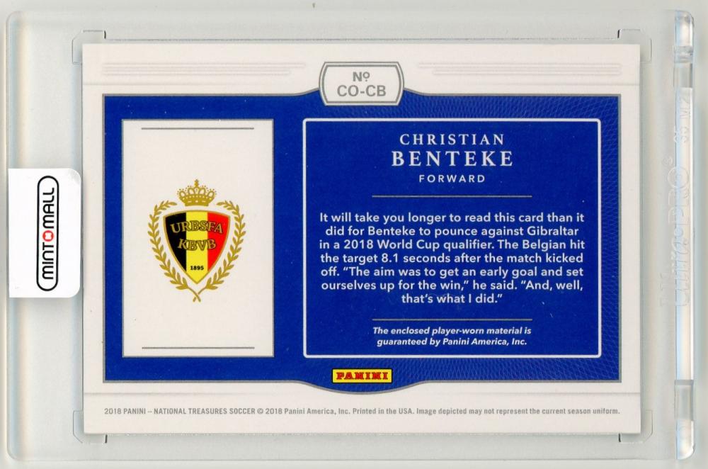 2018 Panini National Treasures Christian Benteke Colossal Materials37/99 Belgium