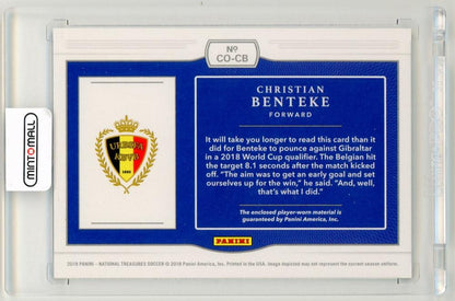 2018 Panini National Treasures Christian Benteke Colossal Materials37/99 Belgium