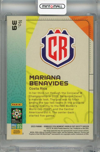 2023 Panini Donruss FIFA Women’s World Cup Mariana Benavides Orange #39 RC *minor stain on back 18/49 Costa Rica