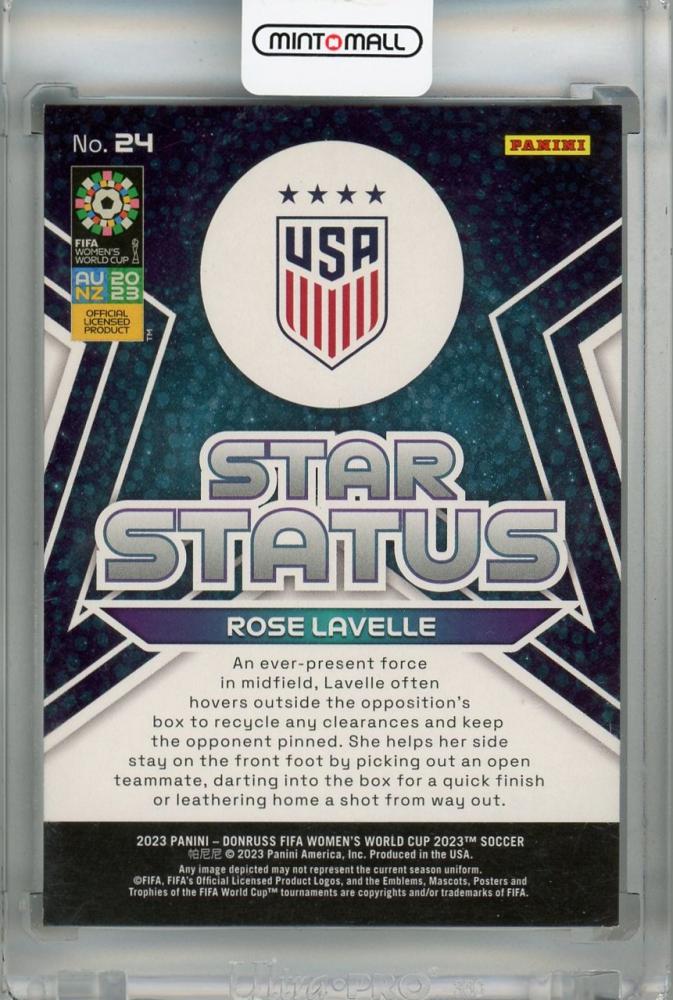 2023 Panini Donruss FIFA Women’s World Cup Rose Lavelle Star Status Orange #2415/49 United States