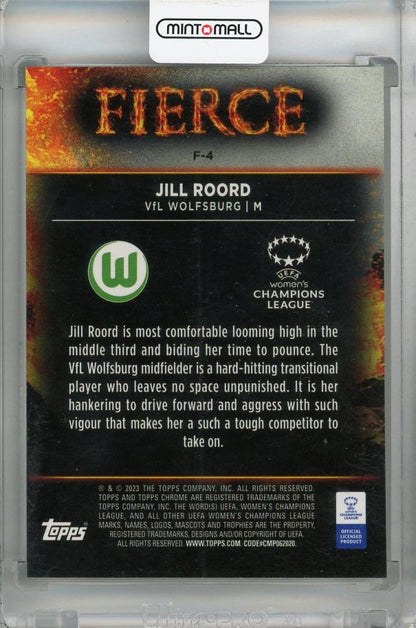 2022-23 Topps Chrome UEFA Womens Champions League Jill Roord Fierce #F-4 *minor stain on back VfL Wolfsburg