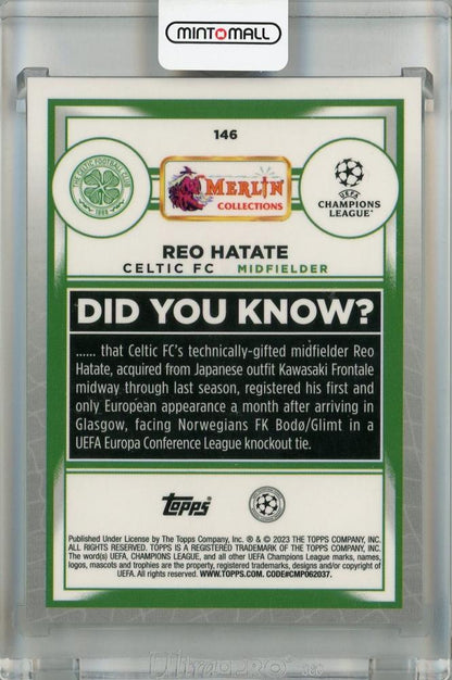 2022-23 Topps Merlin Chrome UEFA Club Competitions Celtic FC Reo Hatate Base Speckle #146(Parallel Version) 074/150