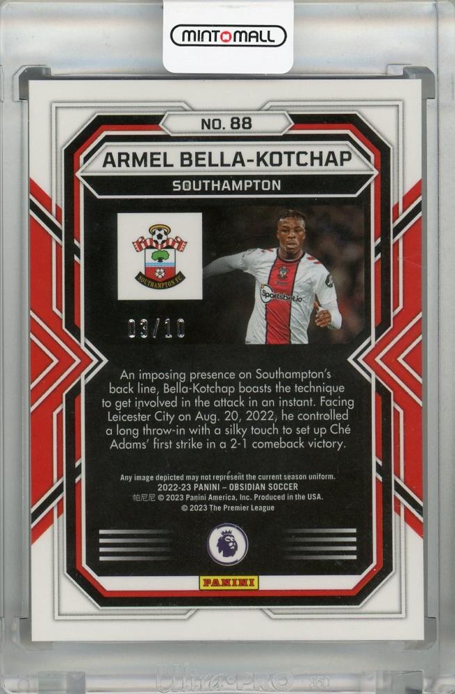 2022-23 Panini Obsidian Southampton Armel Bella-Kotchap Base Red Flood #88(Parallel) 03/10