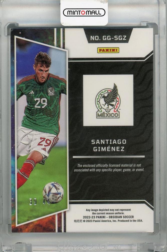 2022-23 Panini Obsidian Mexico Santiago Gimenez Galaxy Gear Relics Red Pulsar (Parallel Version) #26 (ROOKIE YEAR!) 39/44