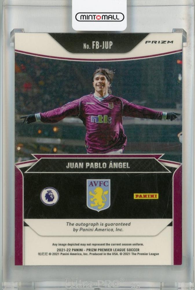 2021-22 Panini Prizm Premier League Aston Villa Juan Pablo Angel Flashback Autographs