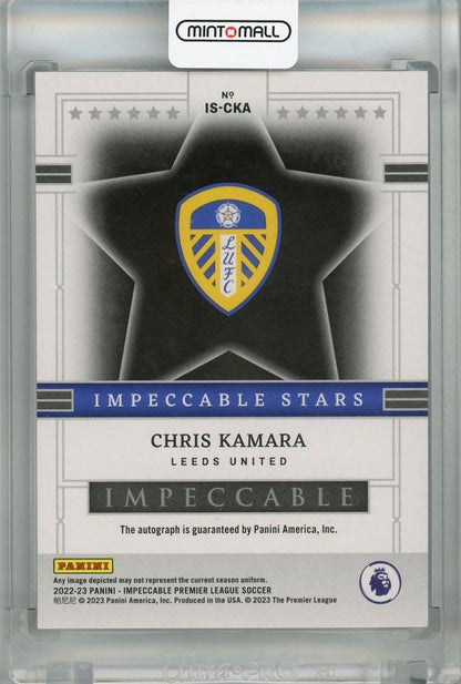 2022-23 PANINI IMPECCABLE PREMIER LEAGUE Leeds United Chris Kamara Impeccable Stars Silver #2 Auto 26/49