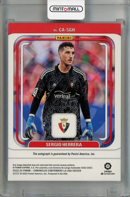 2022-23 Panini Chronicles CA Osasuna Sergio Herrera Contenders Autographs La Liga #2 128/299